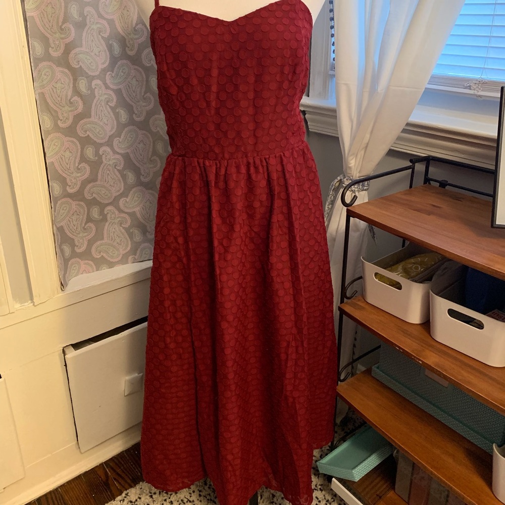 Maroon ModCloth dress